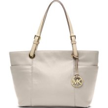 MICHAEL Michael Kors Jet Set Zip-Top Tote, Vanilla