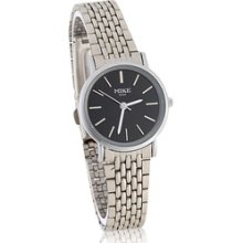 MIKE Couple Watch Women's Analog Watch with Stainless Steel Strap (Silver)