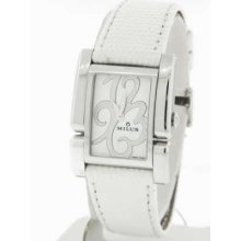 Milus Ladies Mop Dial White Leather Band Watch