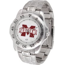 Mississippi State Logo- Mens Sport Steel Watch