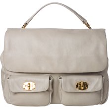 Miu Miu Taupe Leather Satchel (Miu Miu RR1843 2ARI F0082 Pocket Satchel)