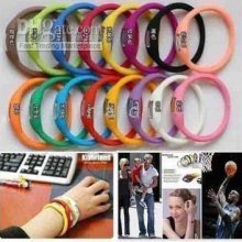 Mix Color Sell 100pc Bracelet Sport Watch Lcd Tourmaline Power Minus