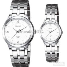 Mixed Wholesale Stylish Unisex Silver Stainless Quartz Men Limited W