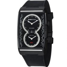 Momo Design Men's 'Dual Tech' Black Diamond Dial Rubber Strap Watch