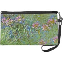 Monet - Agapanthus Flowers Wristlet Purses