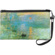 Monet Impressionism Sunrise Wristlet