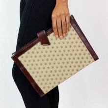 monogram envelope clutch / canvas portfolio