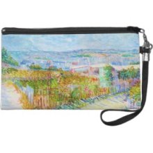 Montmartre - behind the Moulin de la Galette Wristlet Purses