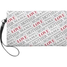 Mother's Love, Mother's Day or Birthday Pattern Wristlet Clutches