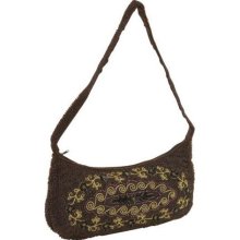 Moyna Handbags Purse Crescent Cup Sequin Flowers ...