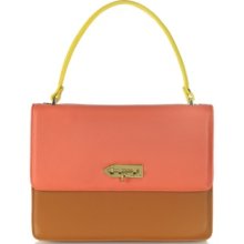 MySuelly Designer Handbags, Louise Emma Color Block Leather Satchel Bag