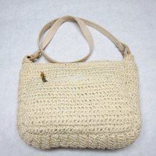 Natural Beige Purse Crocheted Hobo Handbag