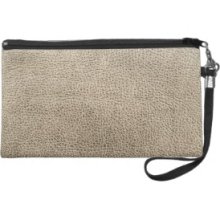 Natural leather texture Wristlet