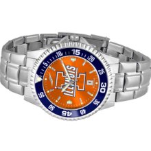 NCAA University of Illinois Mens Stainless Watch COMPM-AC-IFI - DEALER