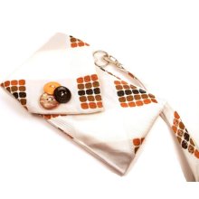 Necktie Wristlet iPhone Case Orange White