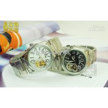 New Diamond Crystal Hollow Semi-automatic Mechanical Sports Metal Wr