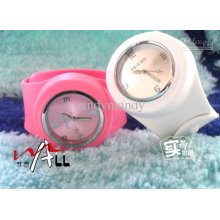 New Fashion Snap Slap Watch Silicone Candy Jelly Watches For Childre