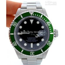 New Lls Sapphire Automatic Submariner Stainless Steel Green Annivers