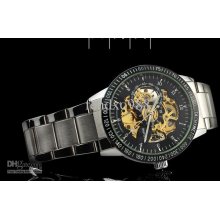 New Man Automatic Mechanical Watch Hollow Out Through At The End Mal