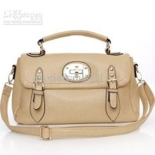 New Vintage Style Hangbag Shoulder Bag With Hasp And Rivet Pu Leathe