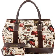 Nicole Lee Lexter Accessories Tapestry Shopper Bag Brown