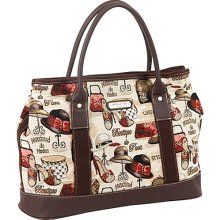 Nicole Lee Lexter Accessories Tapestry Shopper Brown