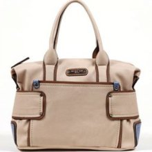 Nicole Lee P2754 Alaina Stud Boston Bag: P2754-SK Satchel Skin