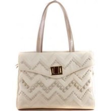 Nicole Lee P3152-BE Misha Studded Chevron Breifcase - Beige