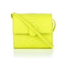 Nina Peter Neon Yellow Python Box Bag