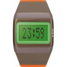 ODM Unisex Link SDD99B-12 Orange Rubber Quartz Watch with Digital Dial