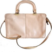 On Sale Minimalist 1980 Leather Nude Peach Satchel