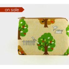 ON SALE Small zipper pouch / coin purse / camera bag - Trees