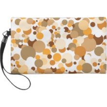 Orange, brown and beige confetti Wristlet Purse