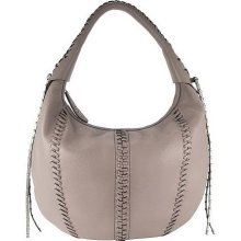 orYANY Leather Mary Anne Hobo with Woven Accents - Cameo - One Size