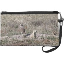 Owl and Prairie Dog Wheeler Wristlet Clutch