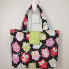 Owl Child Toddler Handbag With Flap Closure