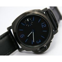 Parnis Military Pvd Blue Luminous Markings Mens 44mm