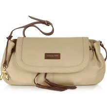 Patrizia Pepe - Patrizia Pepe Nude and Brown Leather Shoulder Bag