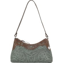 Peek-a-boo shoulder bag - antique turquoise