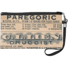 Pharmacy Label Wristlet Purses