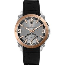 Pierre Petit Men's P-806B Serie Le Mans Rose-Gold PVD Bezel Dual- ...