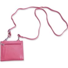 Pink Leather Slim Cross Body Bag ...