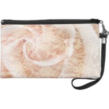 Pink Rose and Lace Wristlet Purse