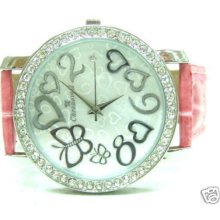 Pink Straps Womens Designer For Her Bling Watch Brs1