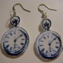 Pocket Watch Earrings - Fun Jashion Jewelry Time Face