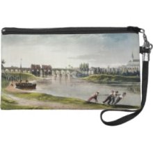 Poissy, from 'Views on the Seine', engraved by Tho Wristlet Purse