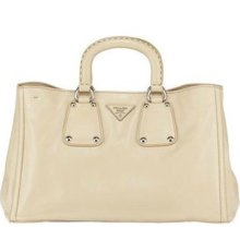 Prada Tan Soft Calf Tote Bag Handbag $1750