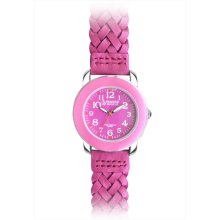 Prestige woven leather fashion watch.