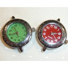 Pretty Ladies Watch Face - Quartz - Silver Plated - Choice Of 2 Dial Colours