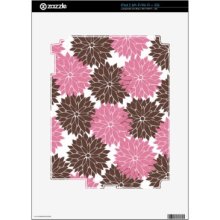 Pretty Pink and Brown Flower Blossoms Floral Print Skins For Ipad 2